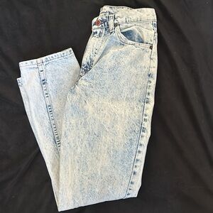 Vintage 80s Brittania Acid Wash Denim Jeans, Blue, 30x32, EUC